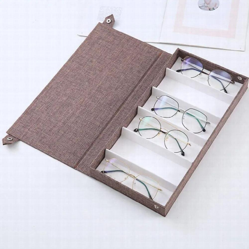 6 Slot Sunglass Organizer Eyeglasses Collector Eyewear Display Case Storage Box Travel