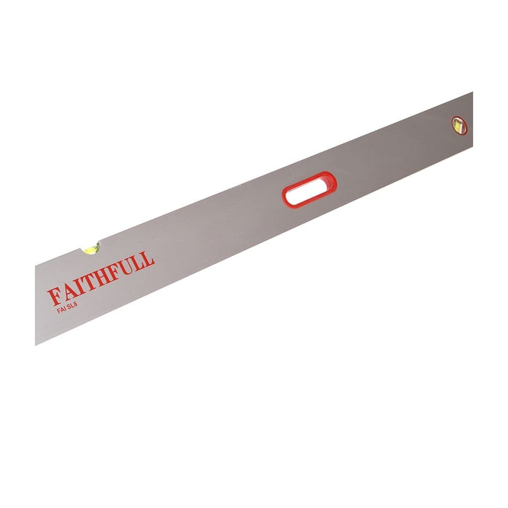 Faithfull Screeding Level 2.4M (8Ft) 3 Vial & Grips Faisl8