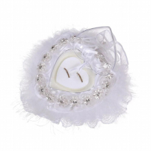 Sunflower Ring Cushion Heart Lace Ring Box Pillow Cushion Wedding Ceremony Gift