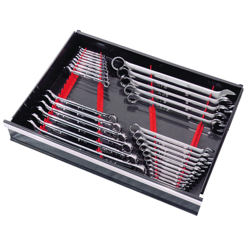 Ensemble de Rails à Clés Ernst avec Support Magnétique, 40 Outils, Rouge 1
