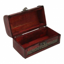 Treasure Box Retro Style Wooden Treasure Chest for Office for Travel for Home