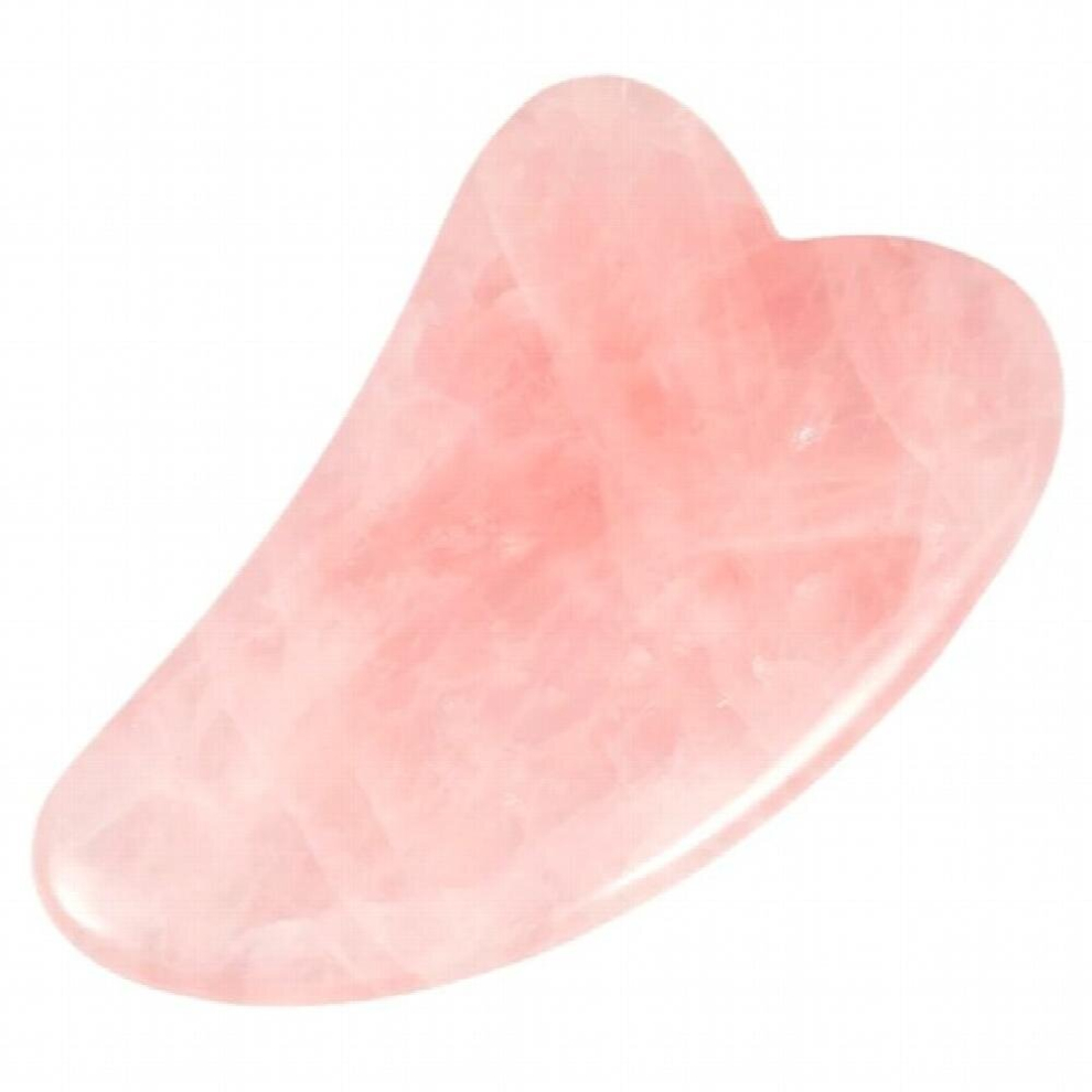 Pink Quartz Gua Sha Scraping Massage Tool, Natural Crystal Guasha Board Facial Massage Tool For Spa Acupuncture