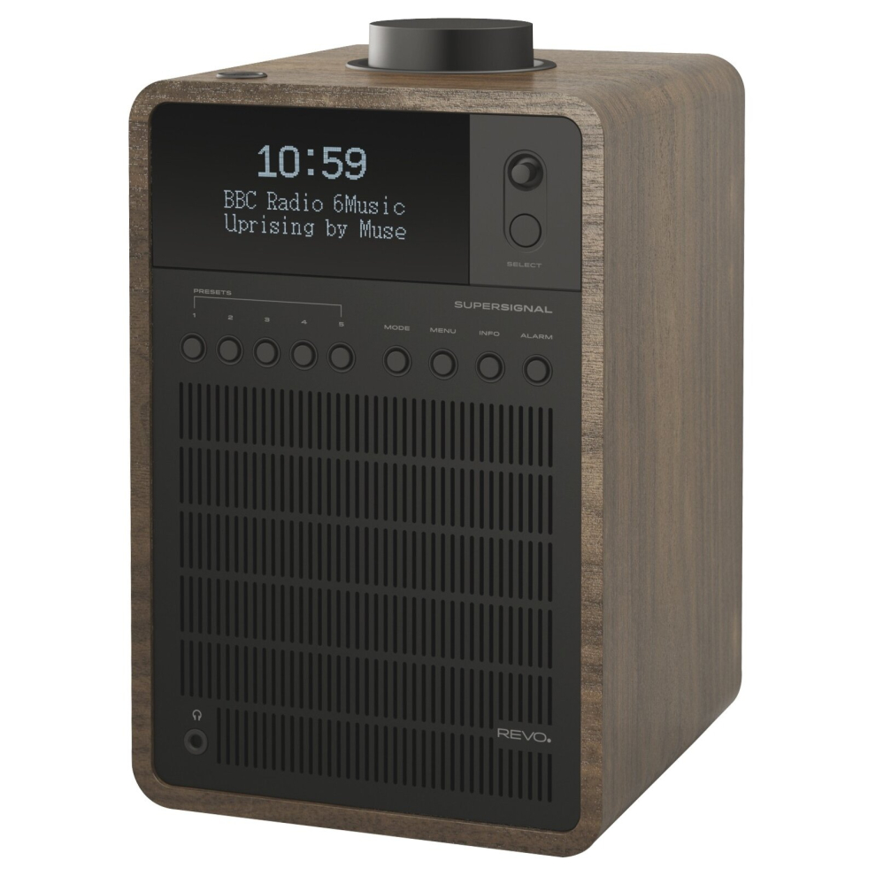Revo Supersignal Dab+, Fm Digital Radio With Bluetooth Walnut/ Black 3301414182632