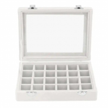 24 Compartments Small Velvet Jewelry Box Organizer Jewelry Case Earring Rings Storage Box Jewelry Case with Locks