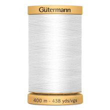 Gutermann Cotton Sewing Thread White 5709 - 400 Metres - each