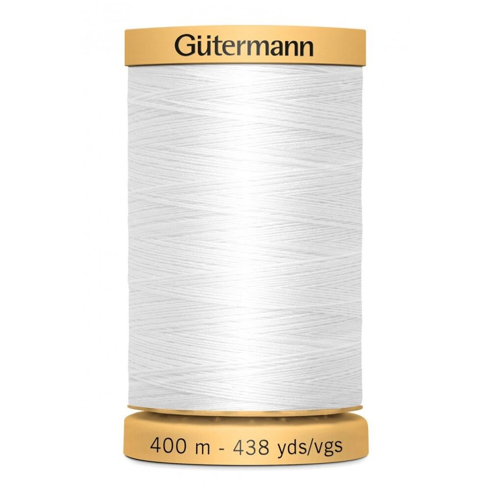 Gutermann Cotton Sewing Thread White 5709 - 400 Metres - each