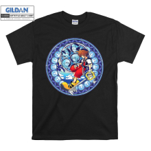 (X-Large, Black) Sora Kingdom Hearts Stained Glass Men Women Unisex Top T Shirt T-Shirt Tshirt