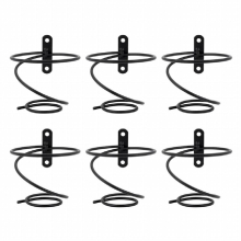 Pack of 6 Wall Mounted Wine Racks - Red Wine Bottle Display Holder with Screws, Metal Hanging Wine Rack Organizer