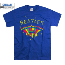 (X-Large, Blue) Magical Mystery Tour Poster Beatles Men Women Unisex Top T Shirt T-Shirt Tshirt