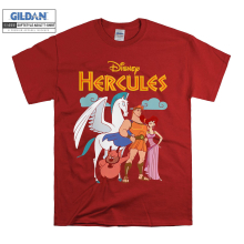 (X-Large, Red) Disney Hercules Characters Poster Men Women Unisex Top T Shirt T-Shirt Tshirt