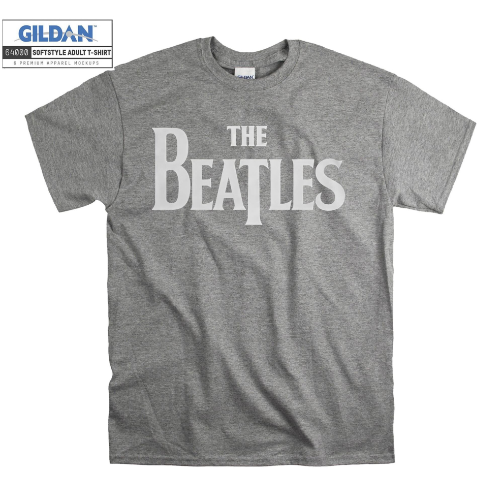 (Small, Sport Grey) The Beatles Text Figure  Black Women T Shirt T-Shirt Tshirt Top