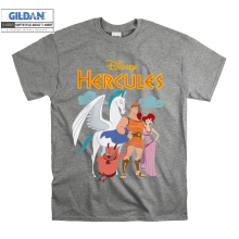 (Medium, Sport Grey) Disney Hercules Characters Poster Black Women T Shirt T-Shirt Tshirt Top