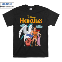 (XX-Large, Black) Disney Hercules Characters Poster Black Women T Shirt T-Shirt Tshirt Top