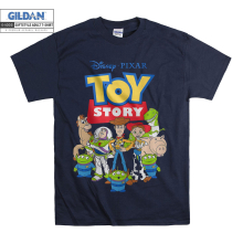 (XX-Large, Navy) Disney Pixar Toy Story Characters Figure Men Women Unisex Top T Shirt T-Shirt Tshirt