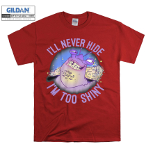 (XX-Large, Red) I'll Never Hide I'm Too Shiny Disney Moana Tamatoa  Men Women Unisex Top T Shirt T-Shirt Tshirt