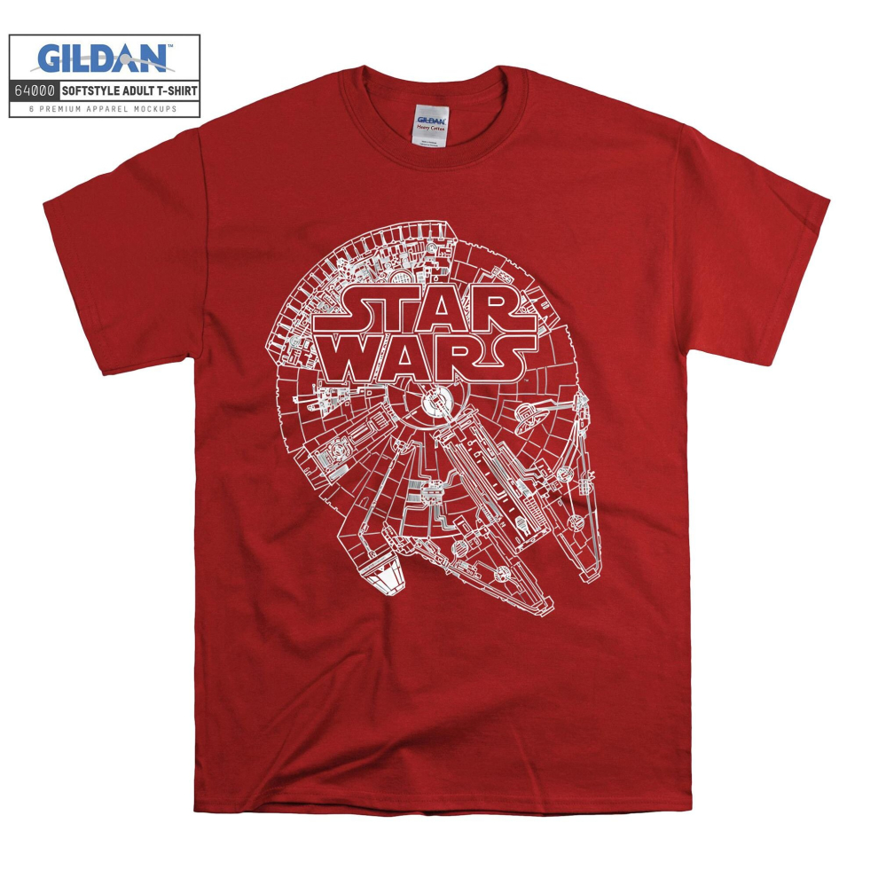 (X-Large, Red) Star Wars Logo Poster Men Women Unisex Top T Shirt T-Shirt Tshirt