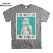 (X-Large, Grey) Employee Of The Month Stormtrooper Men Women Unisex Top T Shirt T-Shirt Tshirt
