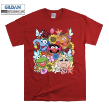 (XXX-Large, Red) The Muppets Show Characters Poster Men Women Unisex Top T Shirt T-Shirt Tshirt