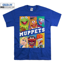 (Large, Blue) The Muppets Characters Poster Men Women Unisex Top T Shirt T-Shirt Tshirt