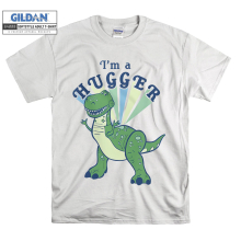 (Medium, White) Toy Story 4 I'm a Hugger Rex Men Women Unisex Top T Shirt T-Shirt Tshirt