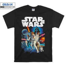 (Small, Black) Star Wars A New Hope Poster Men Women Unisex Top T Shirt T-Shirt Tshirt