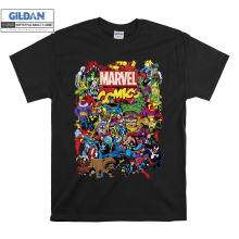 (XXX-Large, Black) Marvel Comics All Characters  Poster Men Women Unisex Top T Shirt T-Shirt Tshirt