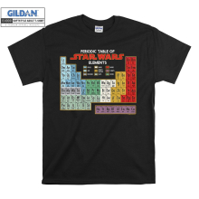 (X-Large, Black) Periodic Table Of Star Wars Elements Parody Men Women Unisex Top T Shirt T-Shirt Tshirt