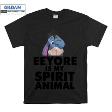 (XXXXX-Large, Black) Eeyore Is My Spirit Animal Poster Men Women Unisex Top T Shirt T-Shirt Tshirt