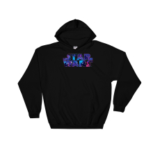 (3X-Large, Black) Cute Star Wars Logo Black Men Women Unisex Hooded Sweatshirt Hoodie