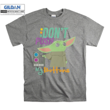 (XXXXX-Large, Grey) Grogu Don't Push My Buttons Men Women Unisex Top T Shirt T-Shirt Tshirt