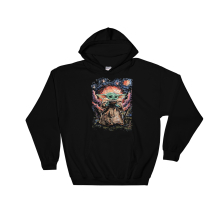 (X-Large, Black) Baby Yoda Star Wars The Mandalorian Grogu Black Men Women Unisex Hooded Sweatshirt Hoodie