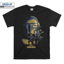 (Large, Black) Star Wars The Mandalorian Grogu Poster Men Women Unisex Top T Shirt T-Shirt Tshirt