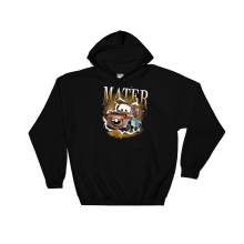 (Large, Black) Cars Mater Poster Black Men Women Unisex Hooded Sweatshirt Hoodie