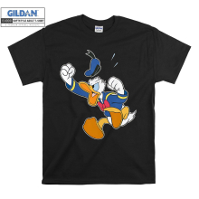 (X-Large, Black) Angry Donald Duck Poster Men Women Unisex Top T Shirt T-Shirt Tshirt