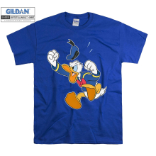 (X-Large, Blue) Angry Donald Duck Poster  Men Women Unisex Top T Shirt T-Shirt Tshirt