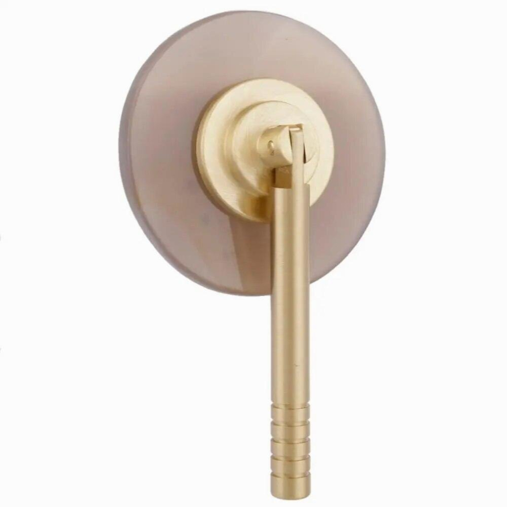 Agate Slice Drawer Pull Knob With Screw,Handmade Brass Handle Door Pulls For Cabinet Dresser Kitchen Cupboard Decor 885673571152