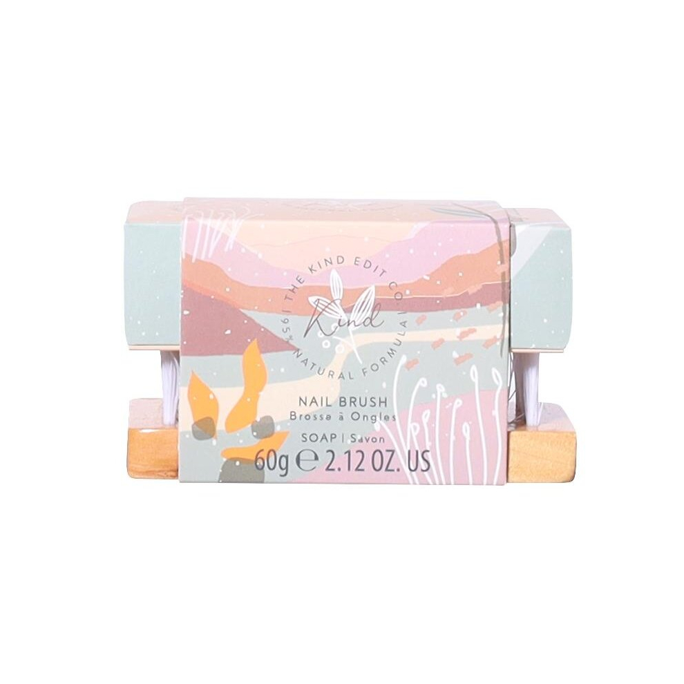 The Kind Edit Co. Kind Soap Bar And Nail Brush  - 60g Soap Bar, Nail Brush