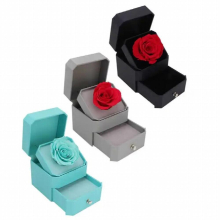 Eternal Roses Red Rose Box Soft Flocking for Anniversary for Girlfriend