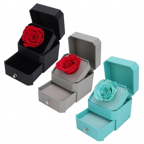 Red Rose Prevent Scratching Soft Flocking Eternal Roses for Engagements for Girlfriend