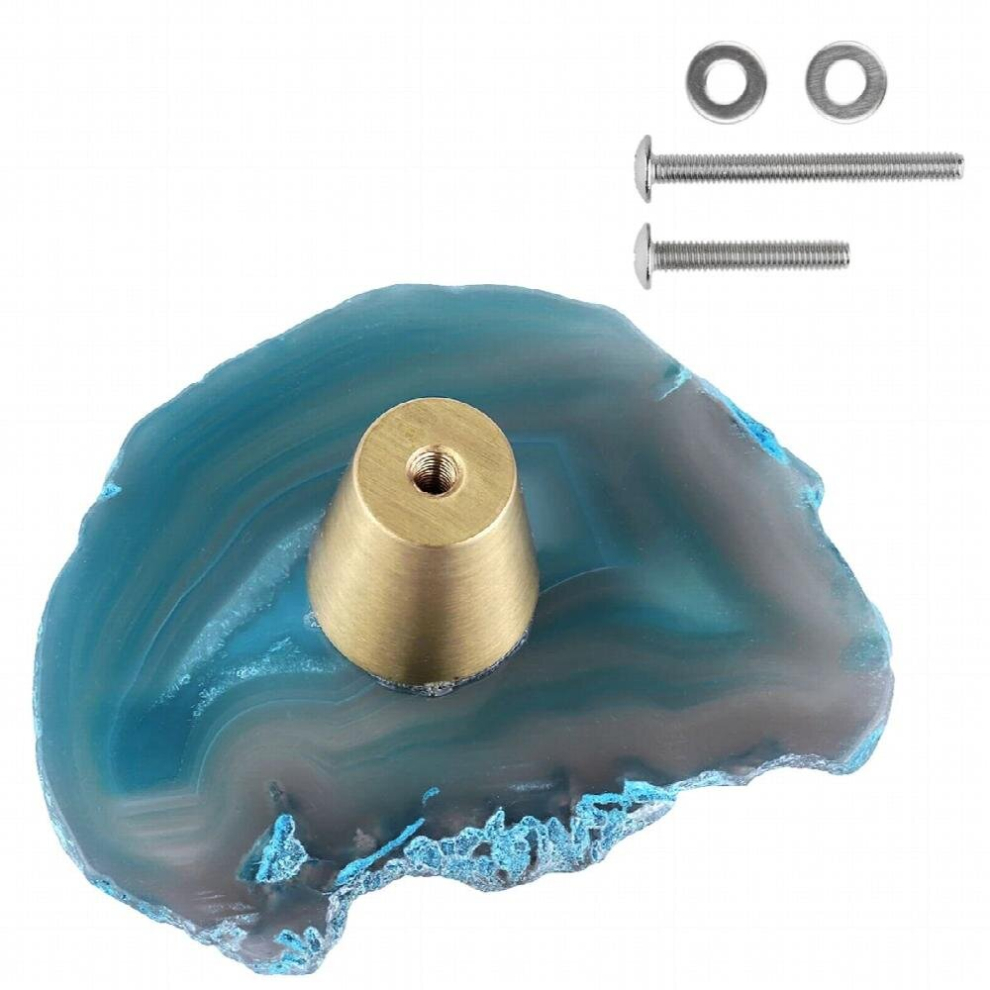Nordic Furniture Handles Stained Agate Slice Drawer Knobs Cupboard Wardrobe Cabinet Kitchen Door Pull Knobs Wall Hook Hardware 885673586262