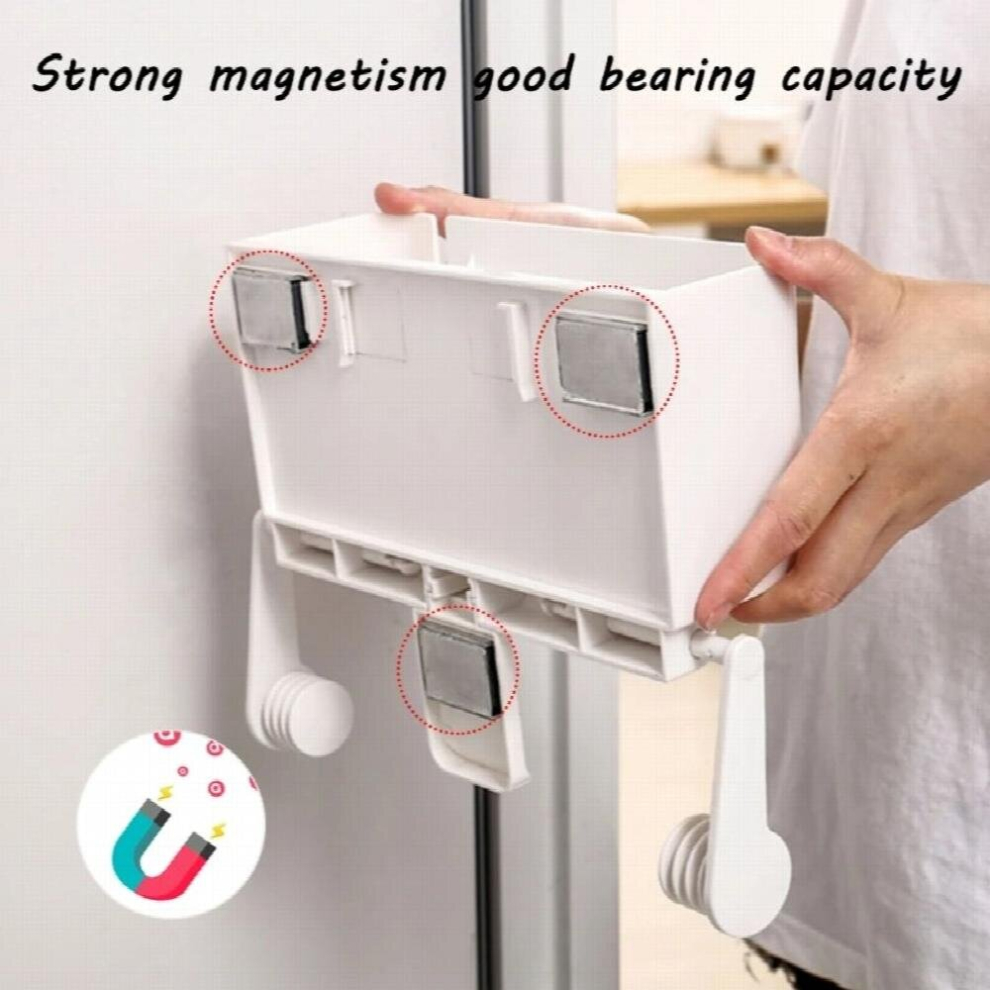 H9ed Magnetic Rack By Abs Durable Strong Punch Easy To Install Triple Powerful Magnet Adsorption Strong Load Bear 885673593598