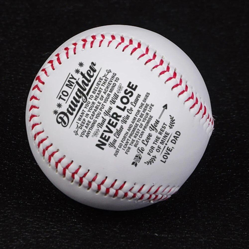 To My Daughter From Dad Baseball Ball 2