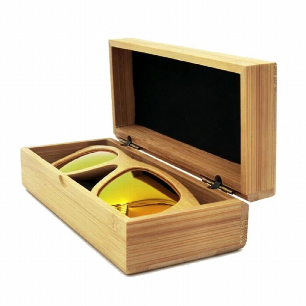 Men Women 1pcs Bamboo Sunglasses case Wood Sun glasses box spectacle eyeglasses case
