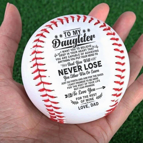 To My Daughter From Dad Baseball Ball