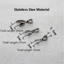 3x15m 5x17m 7x19mm 316L stainless steel pendant clasp buckles accessories women jewelry DIY parts 100pcs