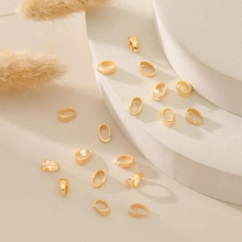 100PCS Gold-plated movable melon seed buckle glossy claw buckle pendant clasp DIY Bridal Earrings Making