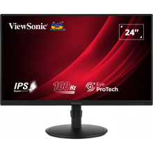 ViewSonic VG2408A-MHD - LED monitor - 24" (23.8" viewable) - 1920 x 1080 Full HD (1080p) @ 100 Hz - IPS - 250 cd/m - 13