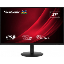 ViewSonic VG2708A - LED monitor - 27" - 1920 x 1080 Full HD (1080p) @ 100 Hz - IPS - 250 cd/m - 1300:1 - 5 ms - HDMI, V