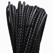 5m/lot approx 4mm Round Braided microfiber Leather Cord Rope String For DIY Bracelet and Necklace leather strands