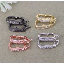 10pcs Micro Pave CZ Removable Bail,CZ Clasps,Pendant Enhancer Clasp,Pendant Bail Clasp,For Jewelry Making